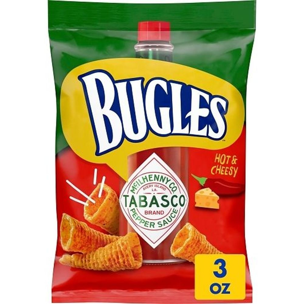 Bugles Tabasco Crispy Corn Snacks, 3 Ounce - 6 per case