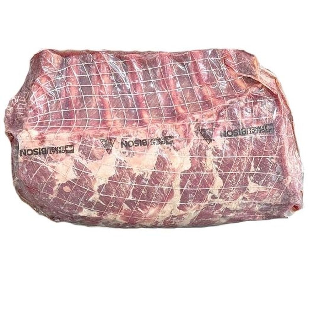 Great Range Raw Bone-In Netted Bison Export Rib, 12 Pound -- 2 per case