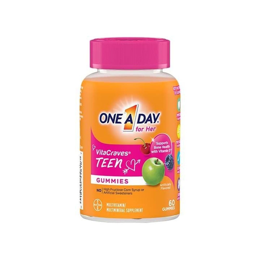 One A Day Teen for Her VitaCraves Gummies, 60 count -- 24 per case