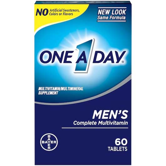 One A Day Multivitamin Tablets for Men - 60 count per pack -- 24 packs per case