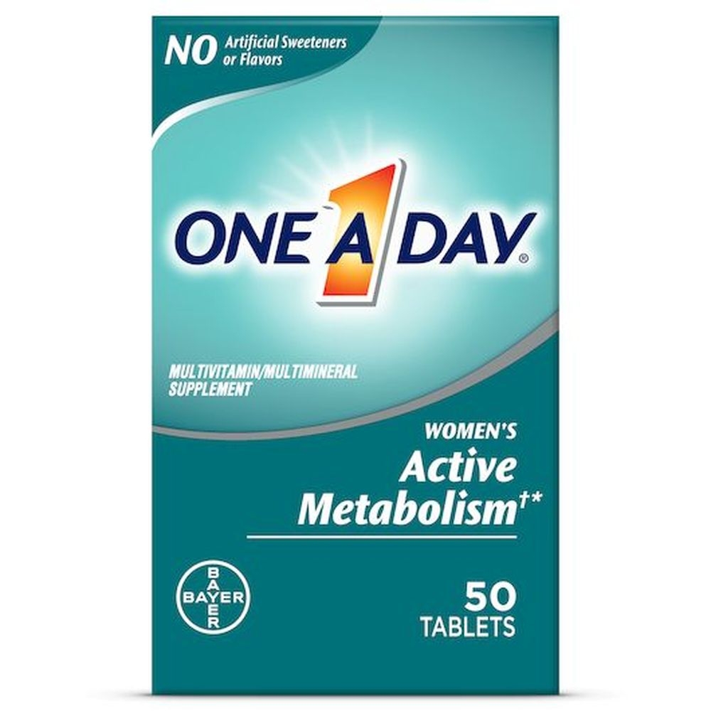 One-A-Day Womens Active Metabolism Multivitamin Tablet, 50 count -- 24 per case