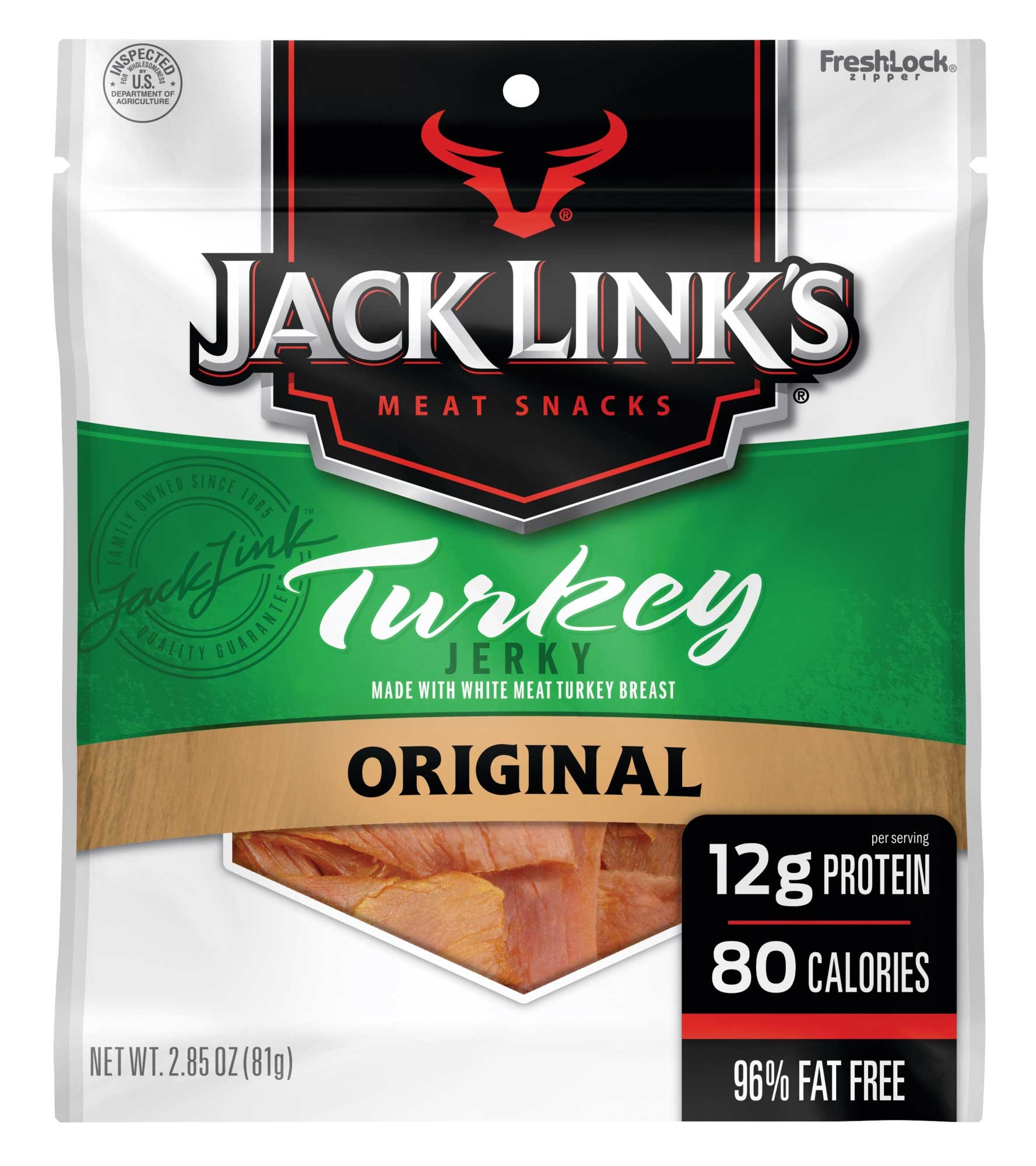 Jack Links Original Turkey Jerky, 2.85 Ounce -- 8 per case.