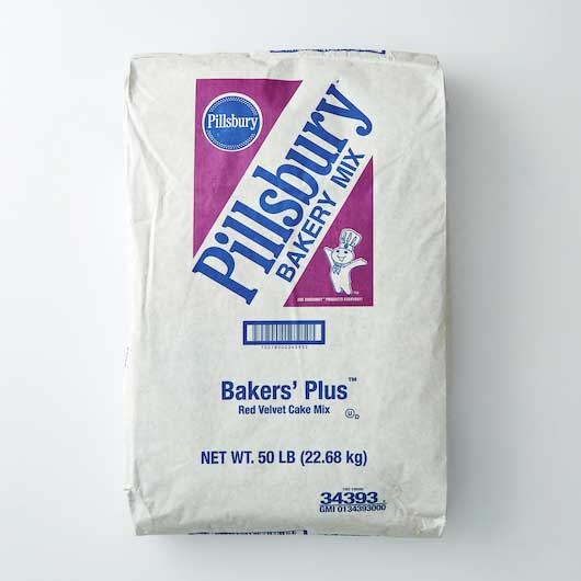 Pillsbury Bakers Plus Red Velvet Cake Mix, 50 Pound.