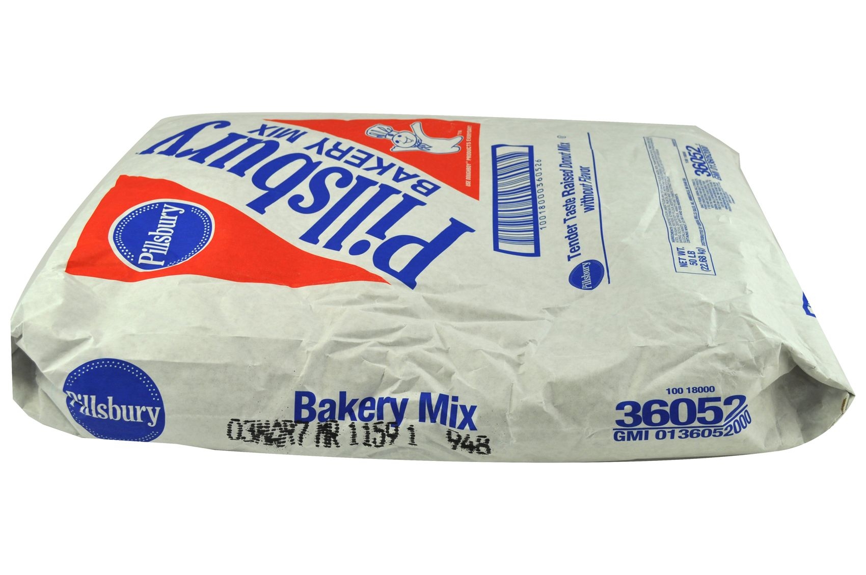 Pillsbury Yeast Raised Tender Taste Plain Donut Mix, 50 Pound.