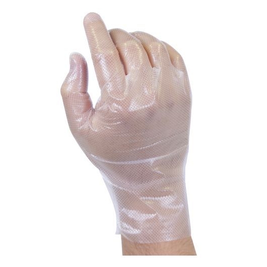 Companions Essentials Clear Medium Hybrid Stretch Gloves, 100 count -- 10 per case