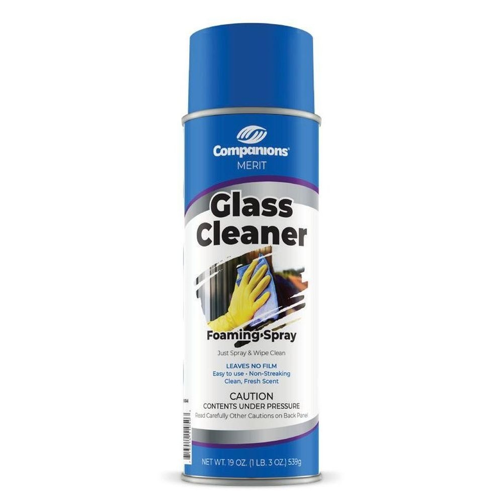 Companions White Foam Glass Cleaner, 19 Ounce Aerosol -- 12 per case.