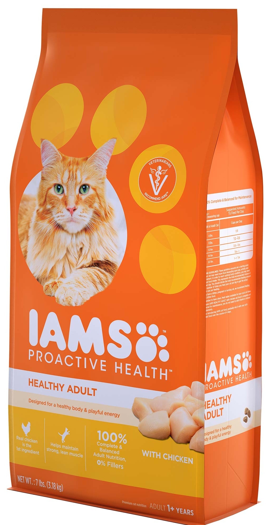 Iams Proactive Health Adult Original Chicken Cat Food, 7 Pound Bag -- 4 per case