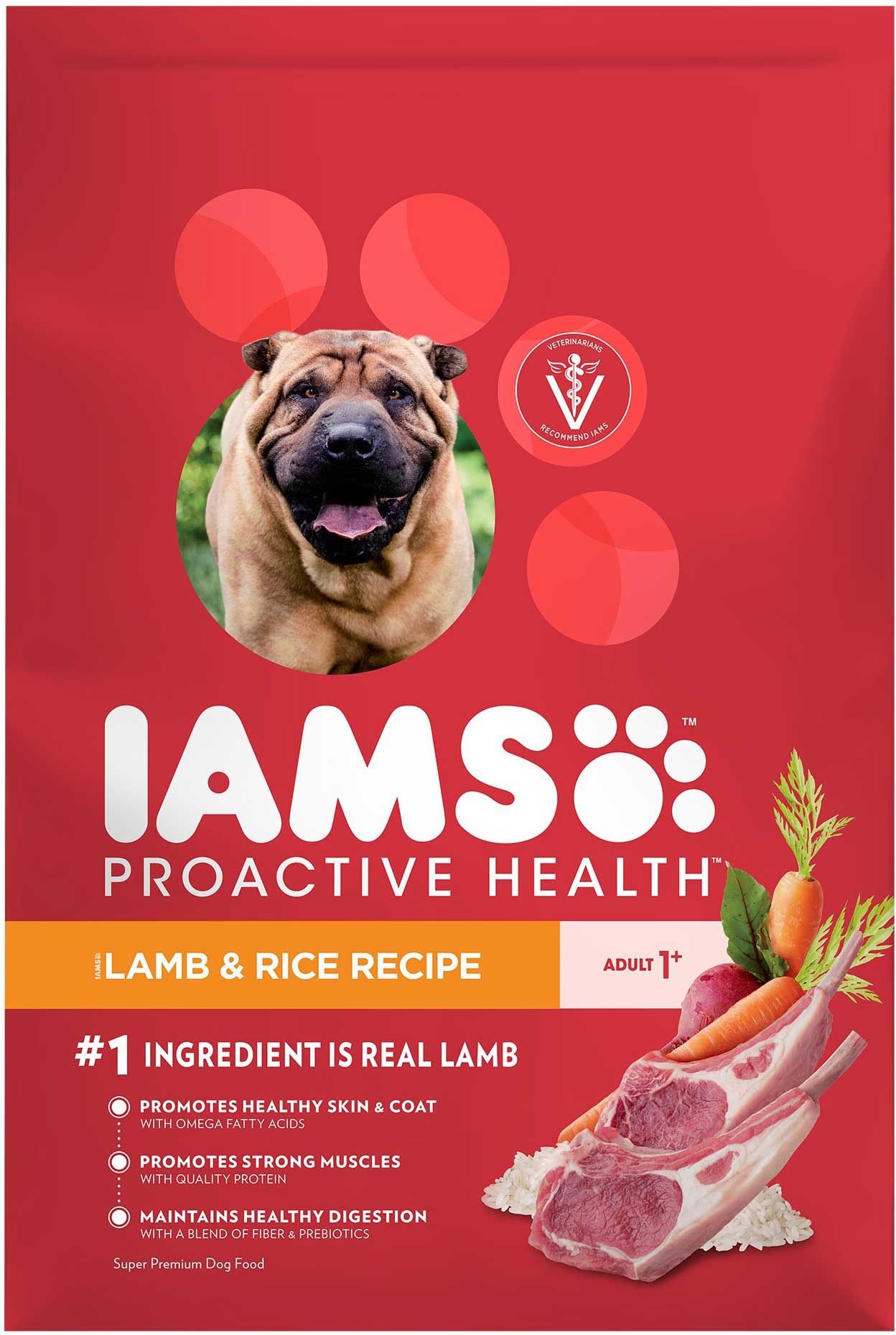 Iams Lamb and Rice Recipe Dry Dog Food, 15 Pound Bag