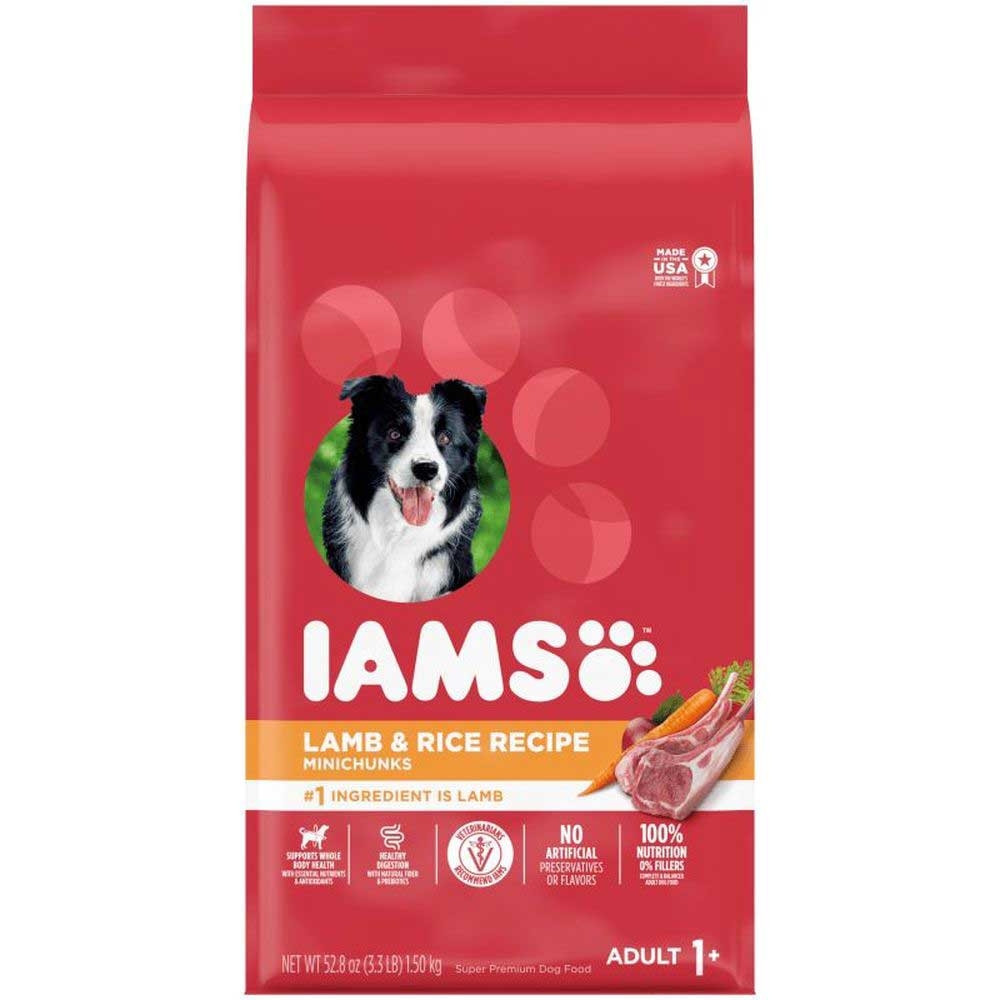 Iams Minichunks Lamb and Rice Recipe Dog Food, 3.3 Pound -- 4 per case