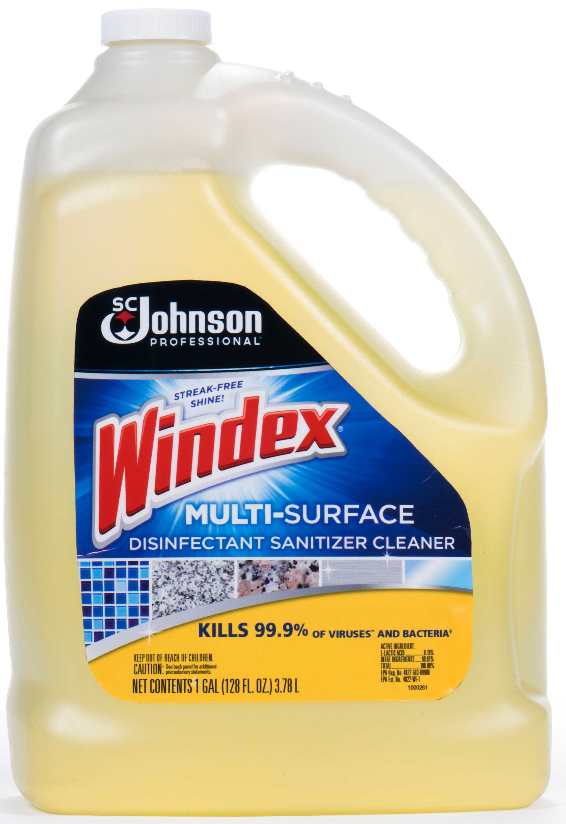Windex Multisurface Disinfectant Window Cleaner, 128 Ounce -- 4 per case.