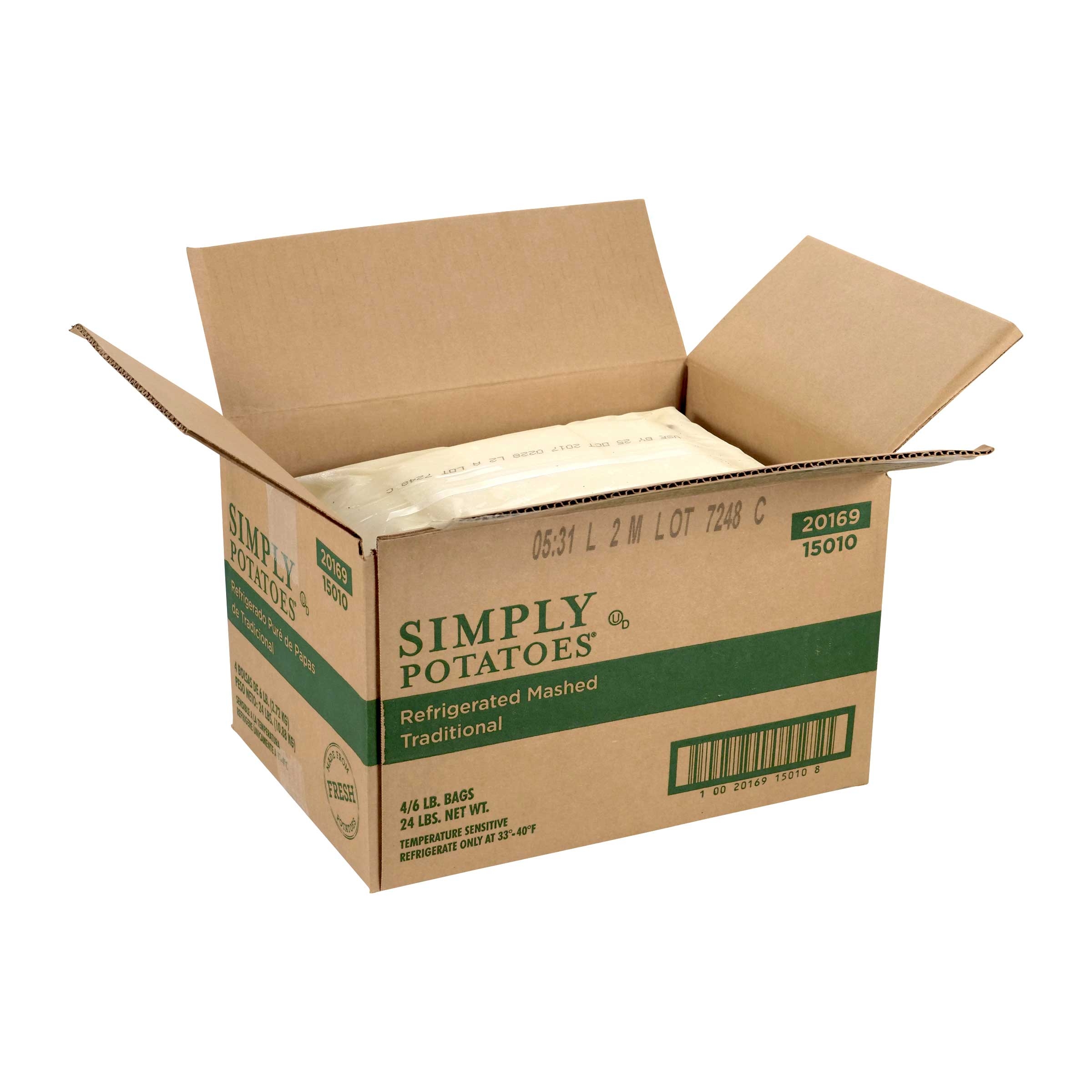 Simply Potatoes Traditional Mashed Potatoes, 6 pound -- 4 per case