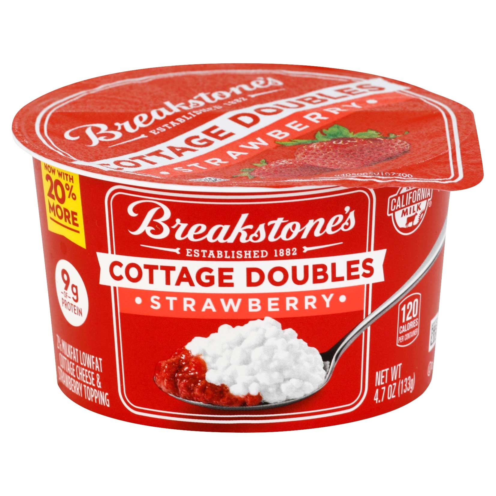Breakstone's Cottage Doubles Strawberry Cottage Cheese, 4.7 Ounce -- 12 per case