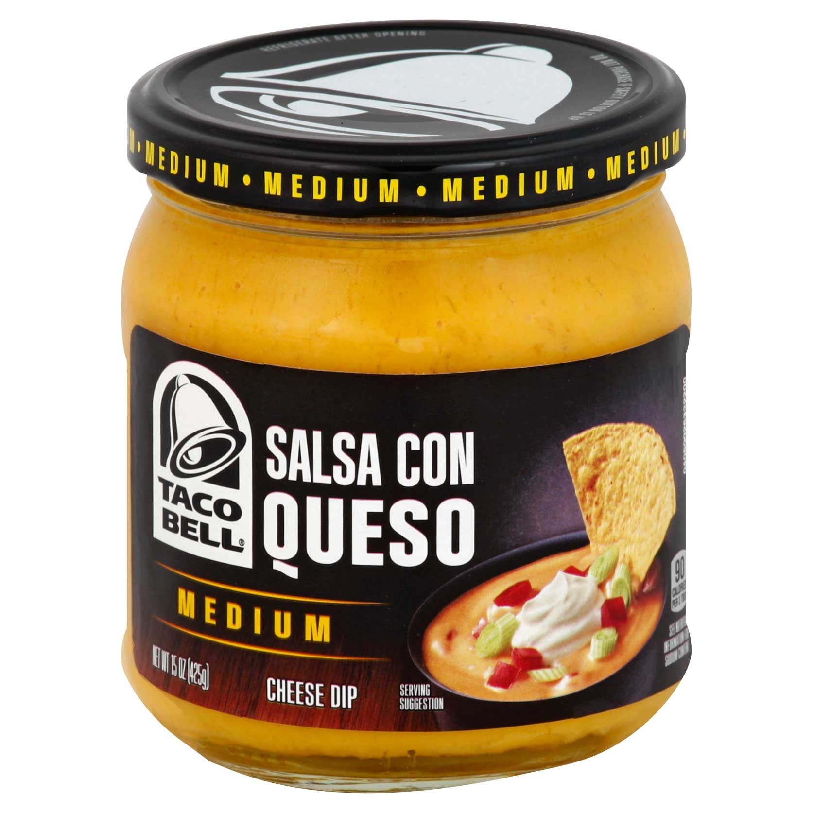 Kraft Taco Bell Medium Salsa Con Queso, 15 Ounce -- 12 per case.