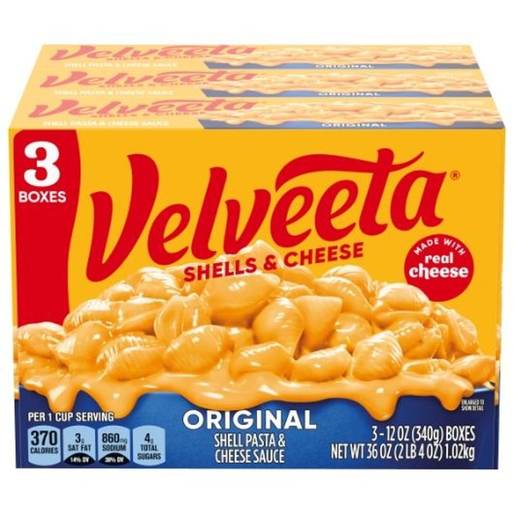 Velveeta Original Pasta Shells and Cheese Sauce Dinner, 2.25 Pound -- 8 per case