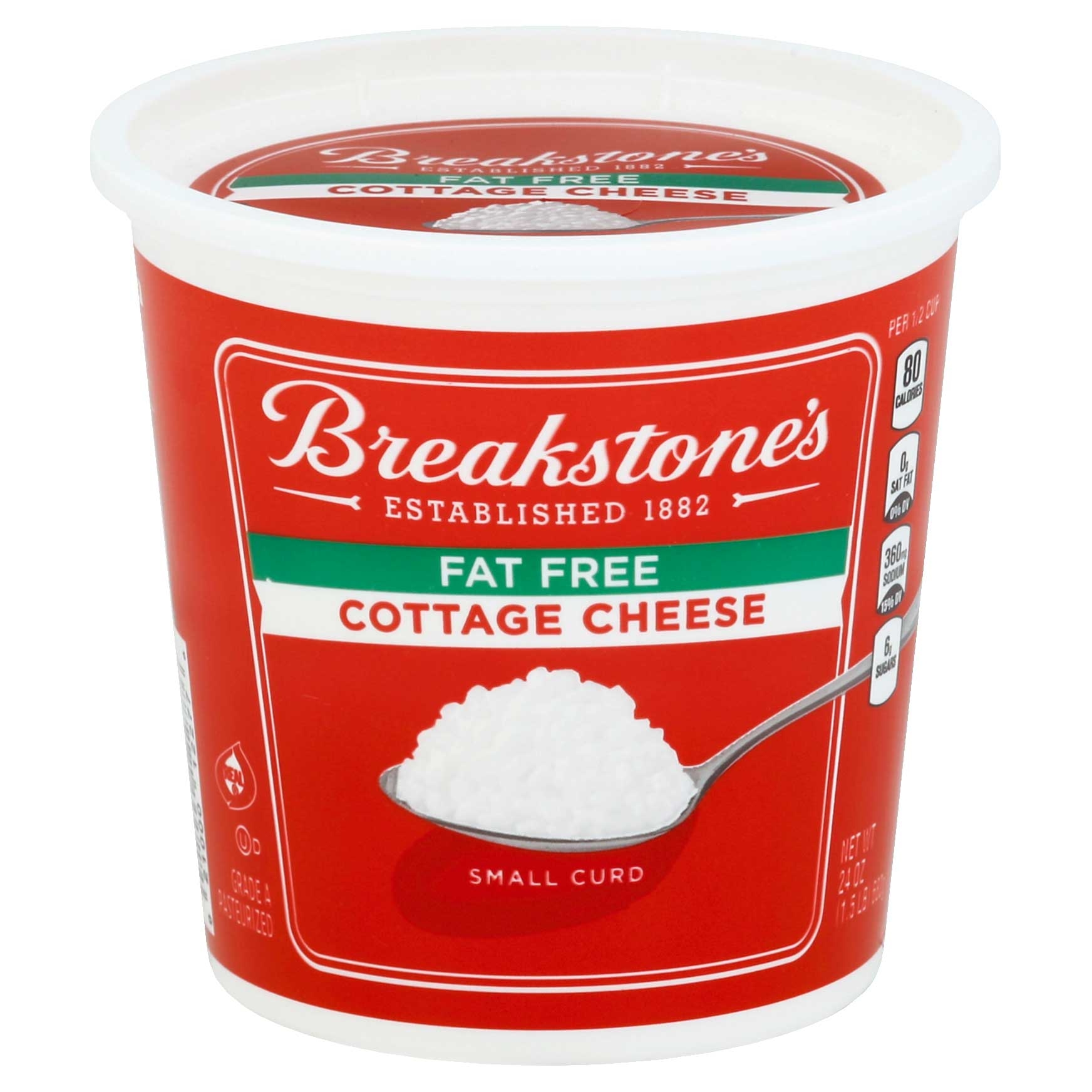Kraft Breakstones Small Curd Cottage Cheese, 24 Ounce -- 12 per case.