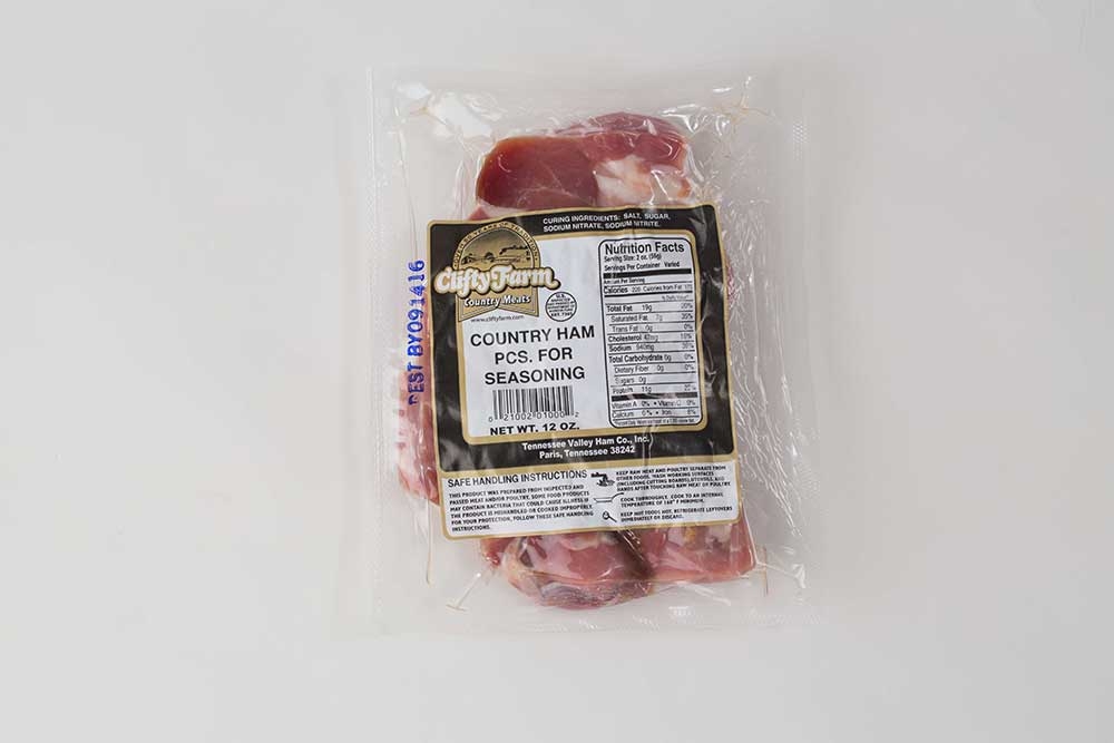 Clifty Farms Country Meats Ham Pieces for Seasoning, 12 Ounce -- 16 per case