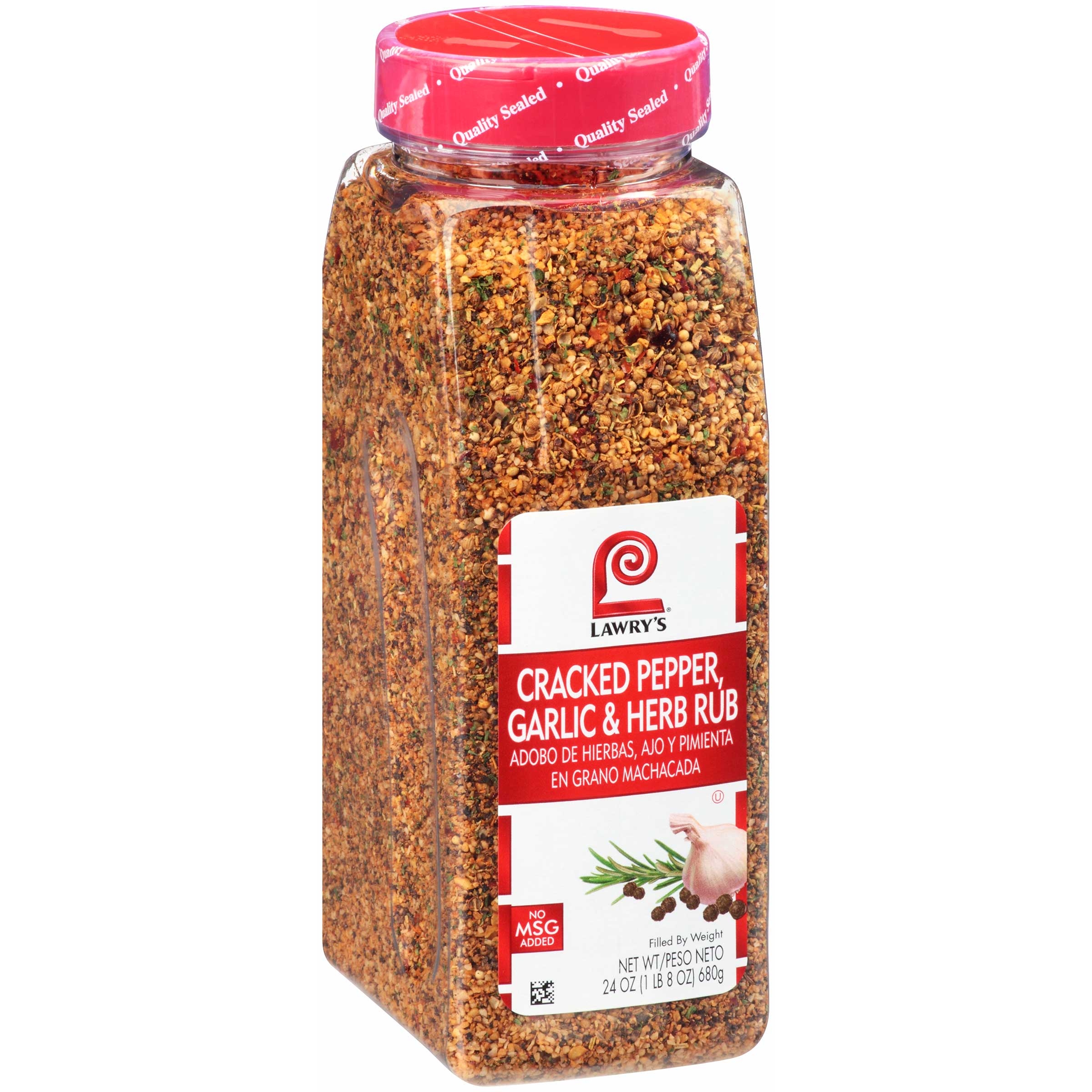 Lawry`s Cracked Pepper, Garlic & Herb Rub, 24 oz. -- 6 per case