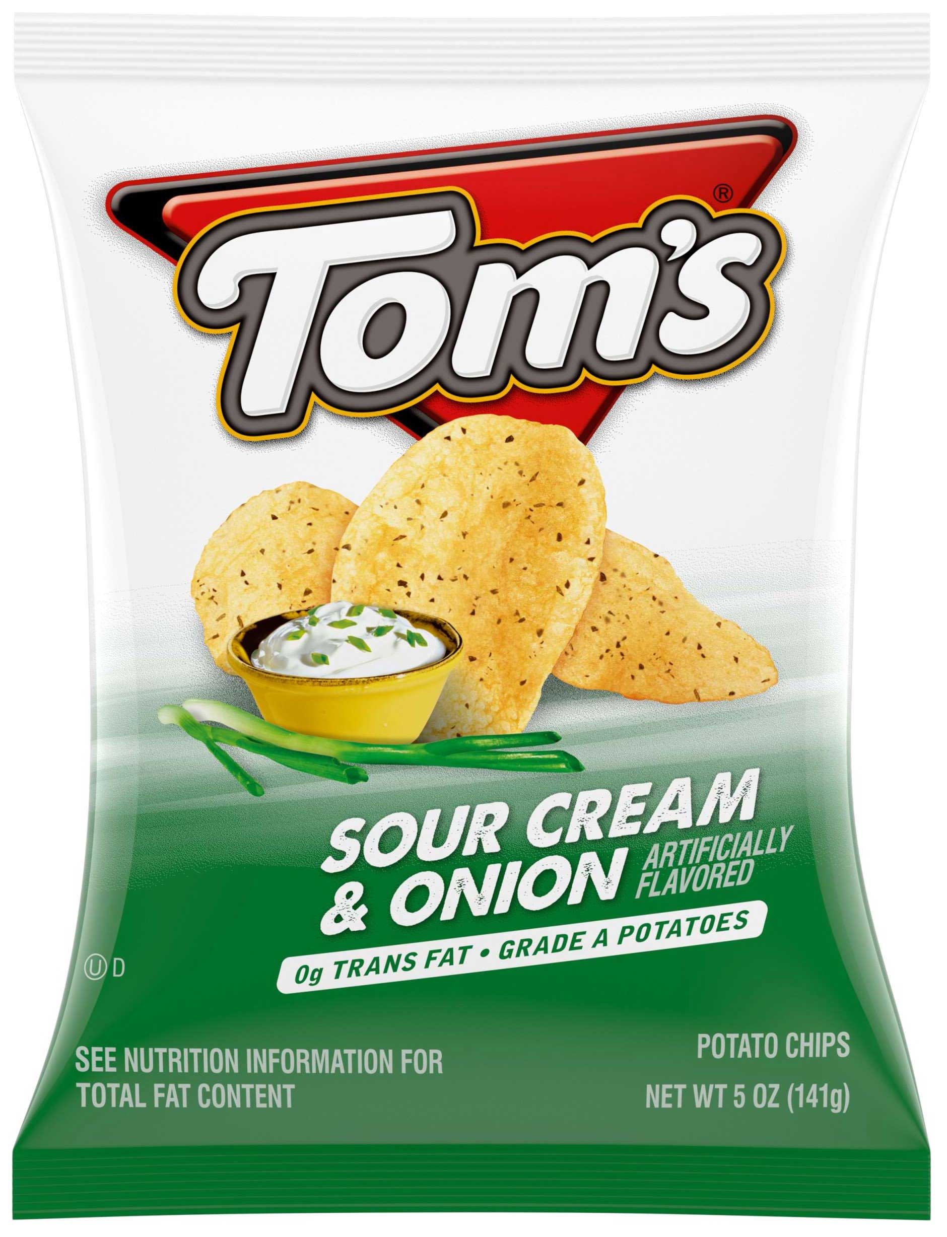 Toms Sour Cream and Onion Potato Chips, 5 Ounce -- 9 per case