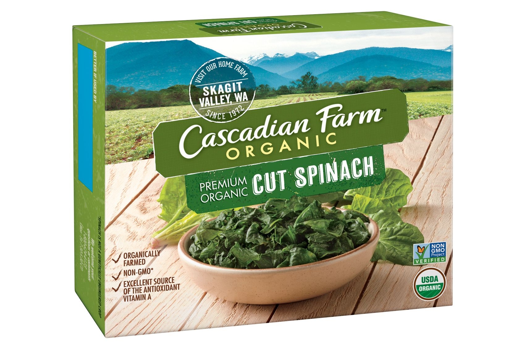 Cascadian Farm Organic Chopped Spinach, 10 Ounce -- 12 per case.