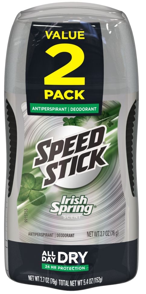 Mennen Speed Stick Irish Spring Deodorant For Men, 5.4 Ounce -- 6 per case