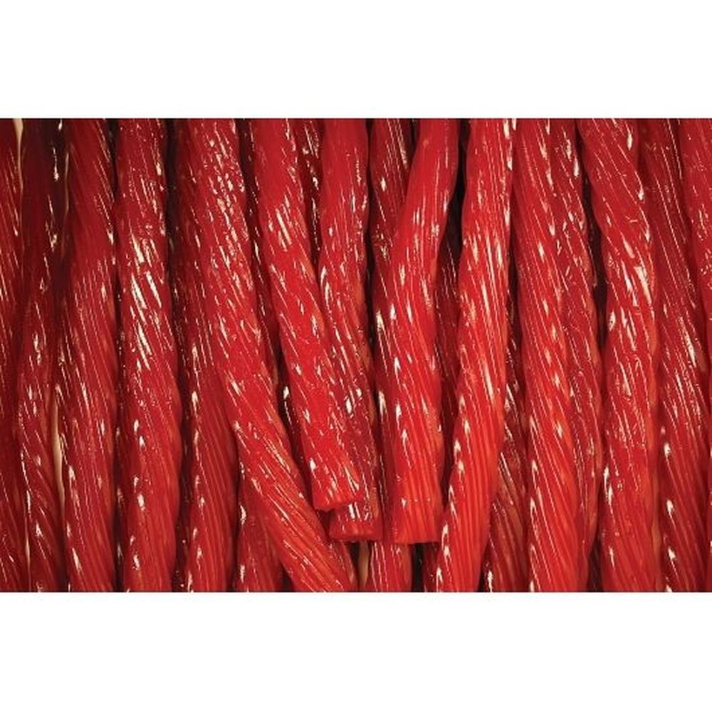 Kennys Red Raspberry 7 Inch Jumbo Twists Candy, 6 Pound