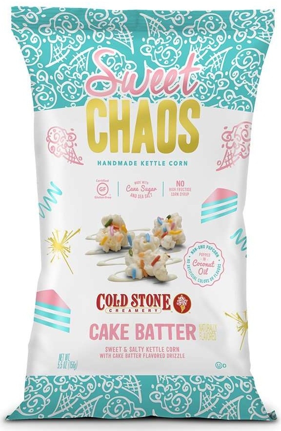 Sweet Chaos Sweet and Salty Kettle Corn with Cake Batter Flavored Drizzle, 5.5 Ounce -- 12 per case