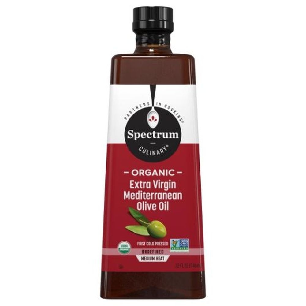 Spectrum Culinary Organic Mediterranean Extra Virgin Olive Oil, 32 Fluid Ounce -- 6 per case