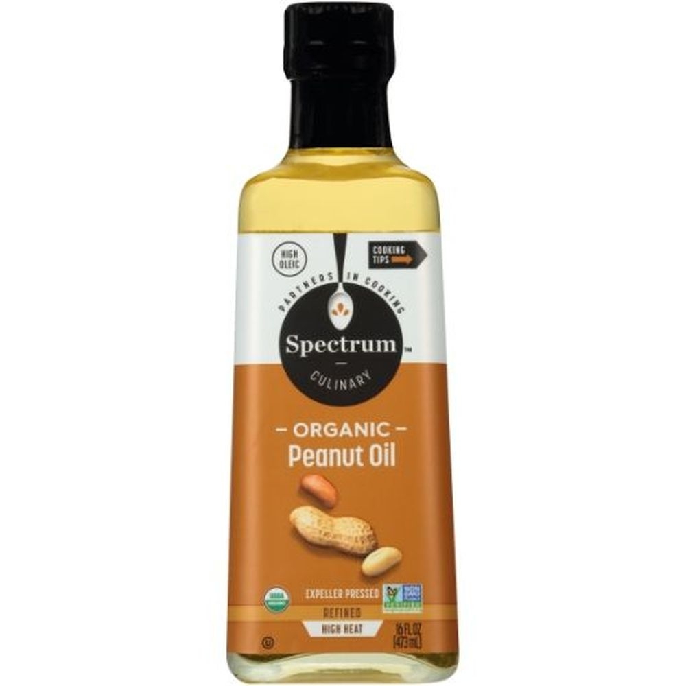 Spectrum Culinary Organic High Heat Peanut Oil, 16 Fluid Ounce -- 12 per case