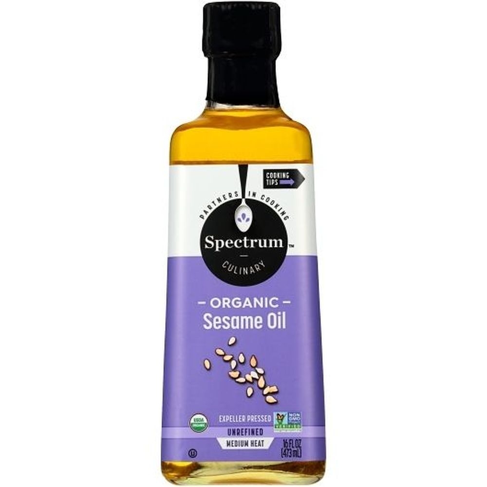 Spectrum Culinary Organic Unrefined Sesame Oil, 16 Fluid Ounce -- 12 per case