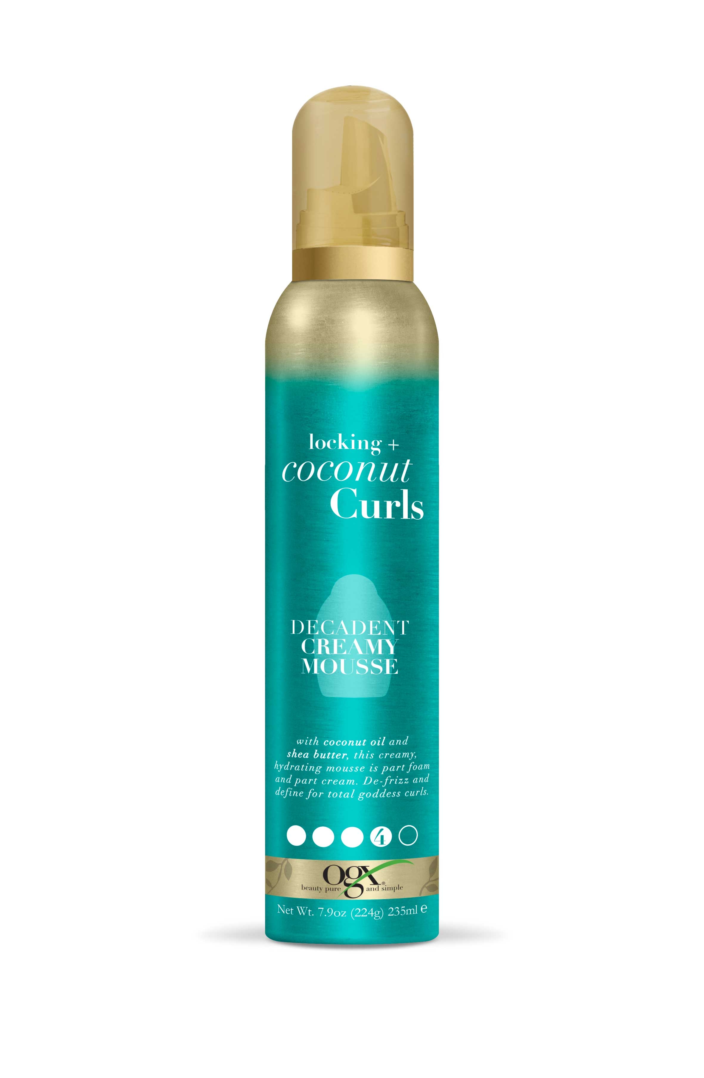 OGX Coconut Curls Decadent Creamy Mousse, 7.9 Ounce -- 6 per case.