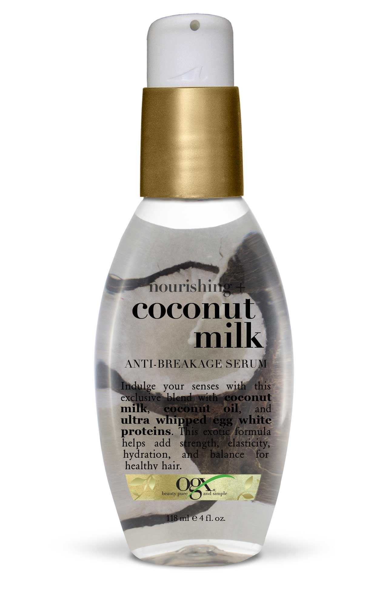 Ogx Aluminum Blue Ribbon Coconut Milk Serum, 4 Ounce -- 6 per case.