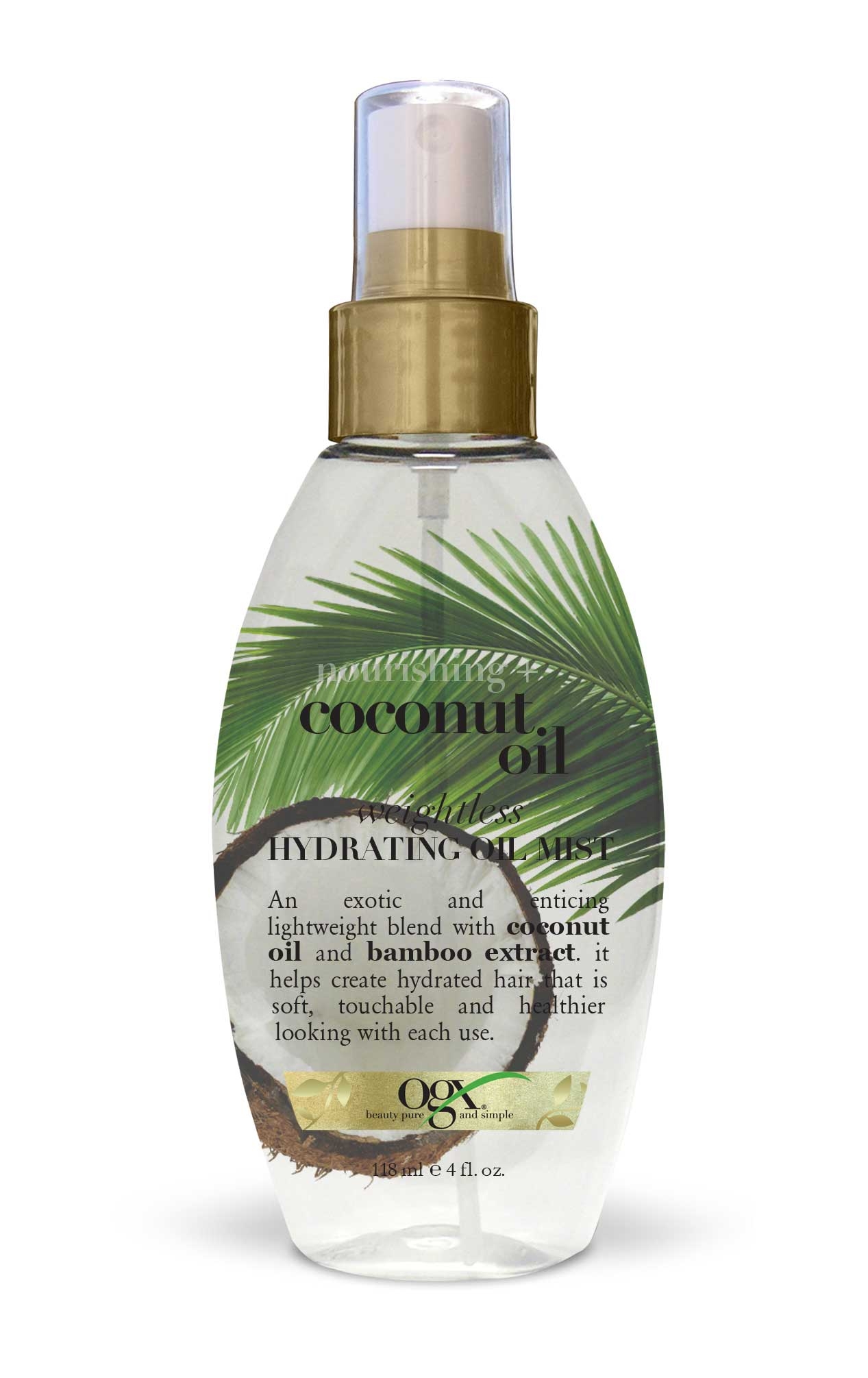 Ogx Coconut Weightless Hydration Oil Mist, 4 Fluid Ounce -- 6 per case.