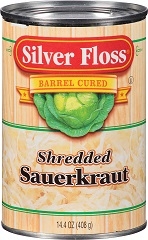 Silver Floss Shredded Sauerkraut - 14.5 oz. can, 24 cans per case