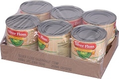 Silver Floss Shredded Sauerkraut - no.10 can, 6 cans per case