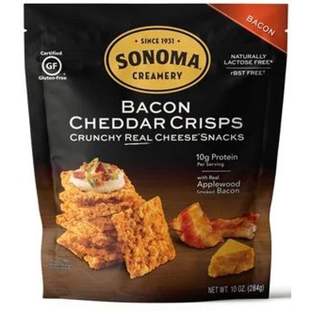 Sonoma Creamery Bacon Cheddar Crisps, 2.25 Ounce -- 6 per case