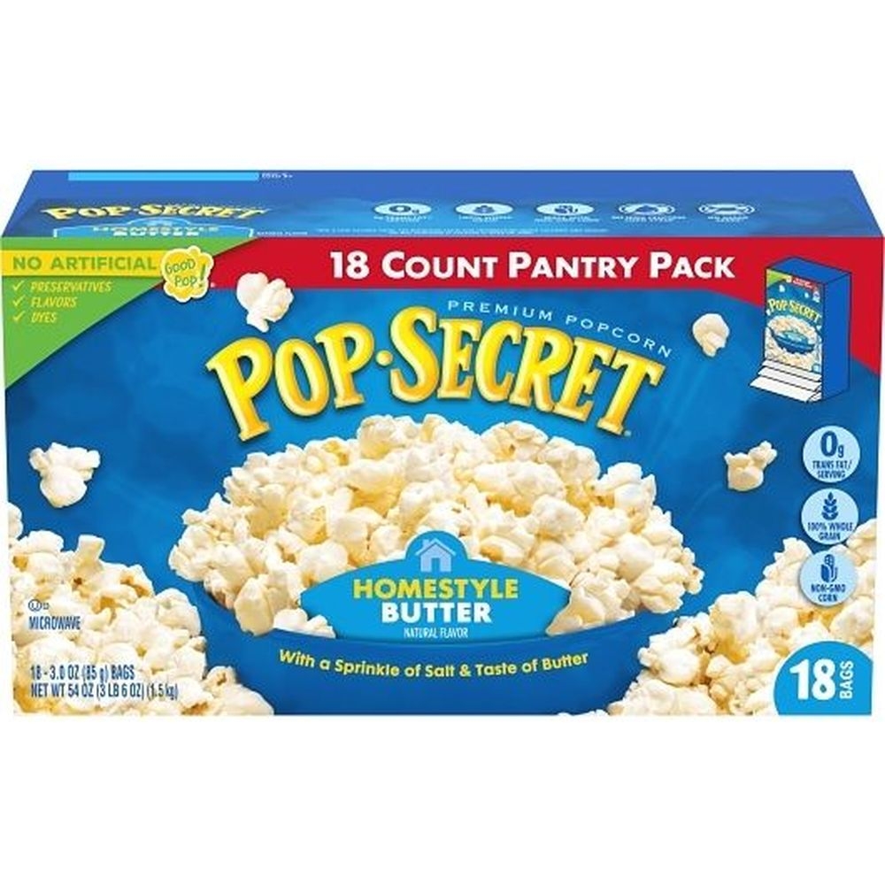 Pop Secret Homestyle Butter Flavor Microwave Popcorn, 54 Ounce -- 2 per case