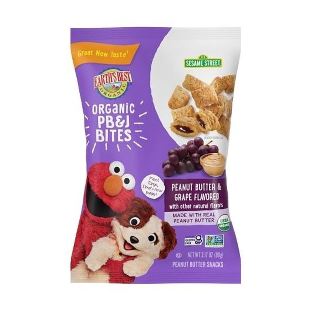 Earths Best Grape Peanut Butter and Jelly Bites, 3.17 Ounce -- 6 per case