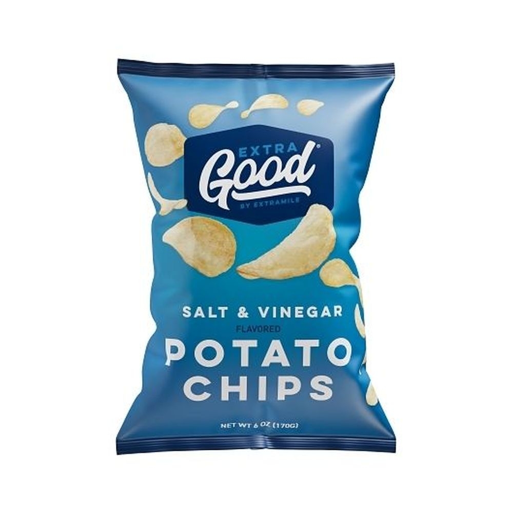 Extragood Salt and Vinegar Potato Chips, 6 Ounce -- 12 per case