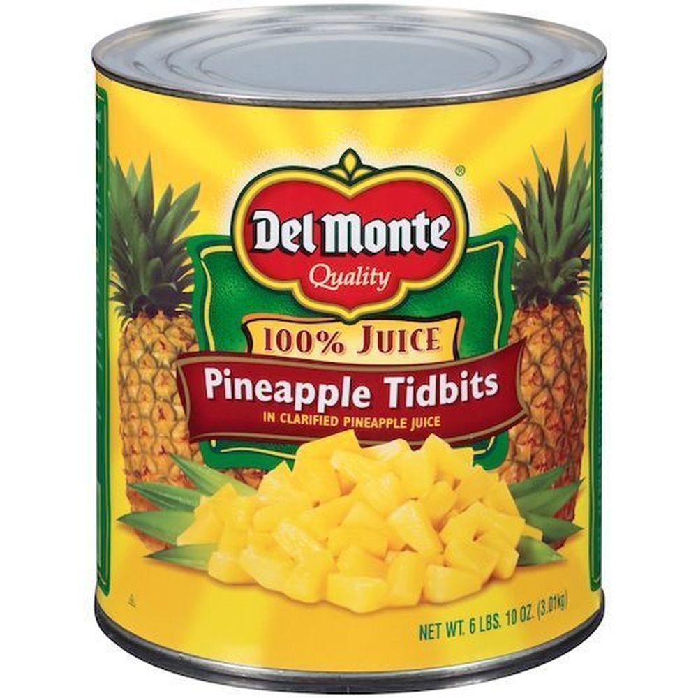 Del Monte Pineapple Tidbits in Juice, 106 Ounce -- 6 per case