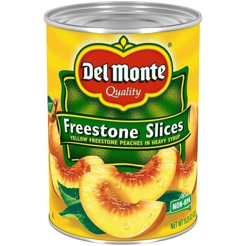Del Monte Yellow Freestone Peach Slices in Heavy Syrup, 15.25 Ounce -- 12 per case
