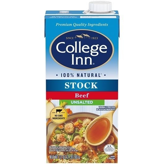 College Inn Unsalted Beef Stock, 32 Ounce Aseptic Carton -- 12 per case