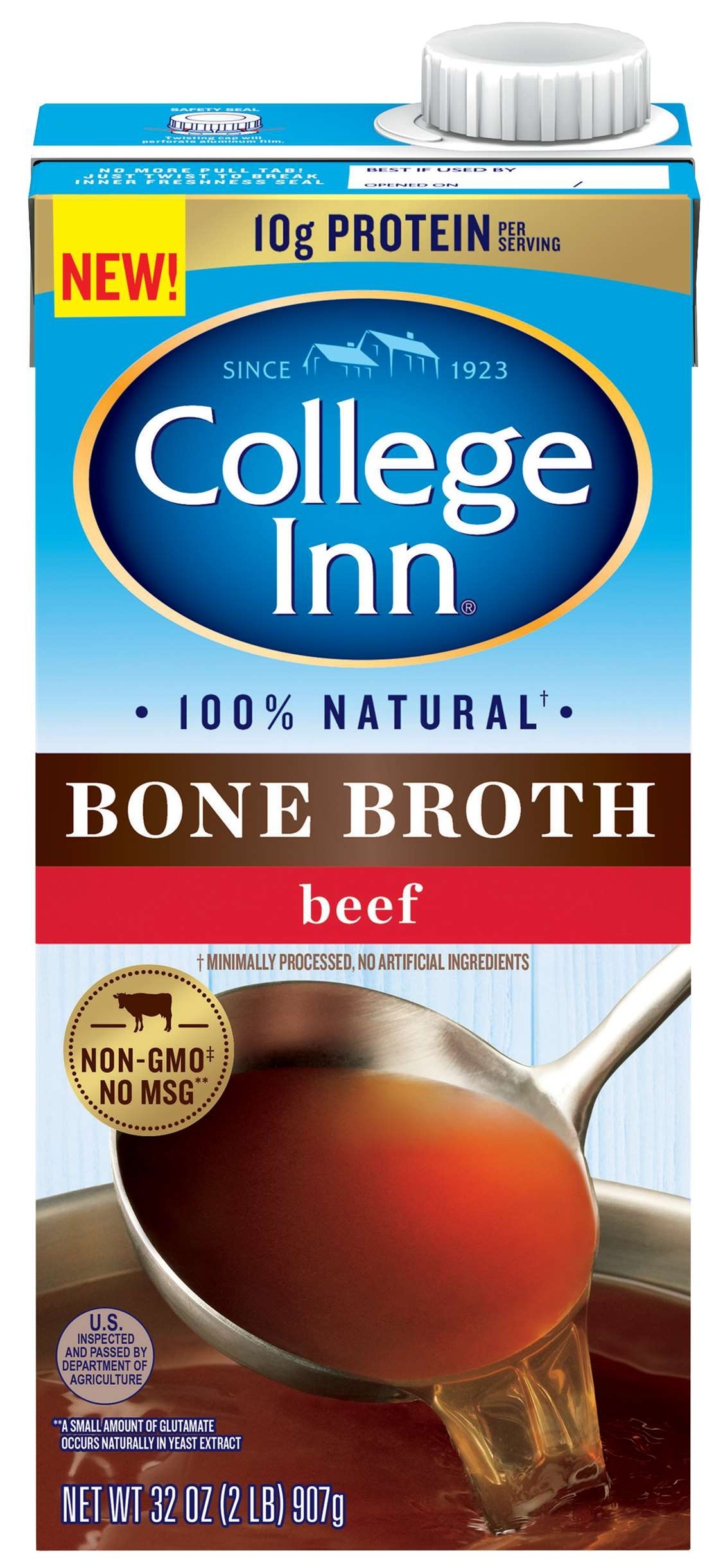 College Inn Beef Bone Broth, 32 Ounce Carton -- 12 per case
