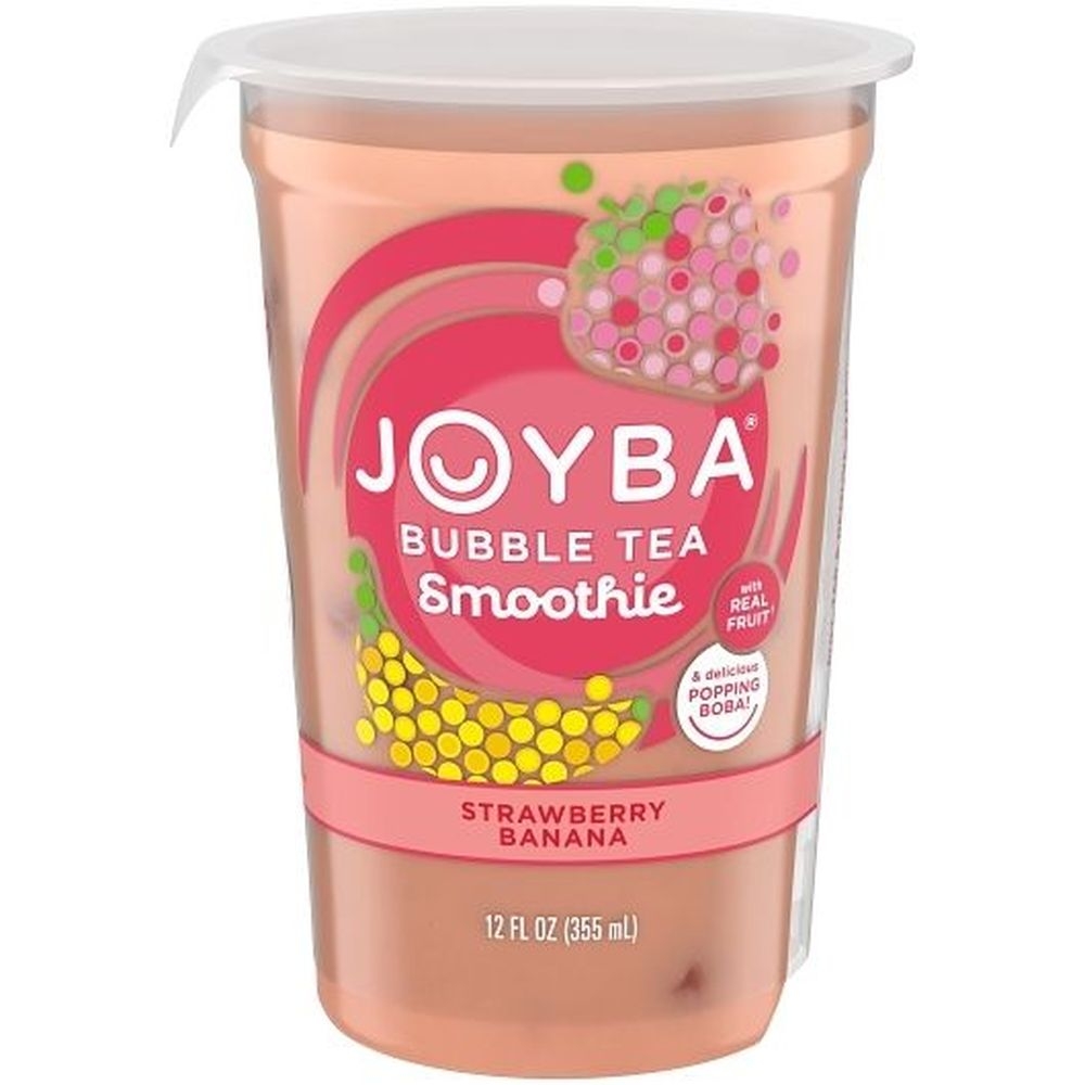 Joyba Strawberry Banana Bubble Tea Smoothie, 12 Fluid Ounce -- 6 per case