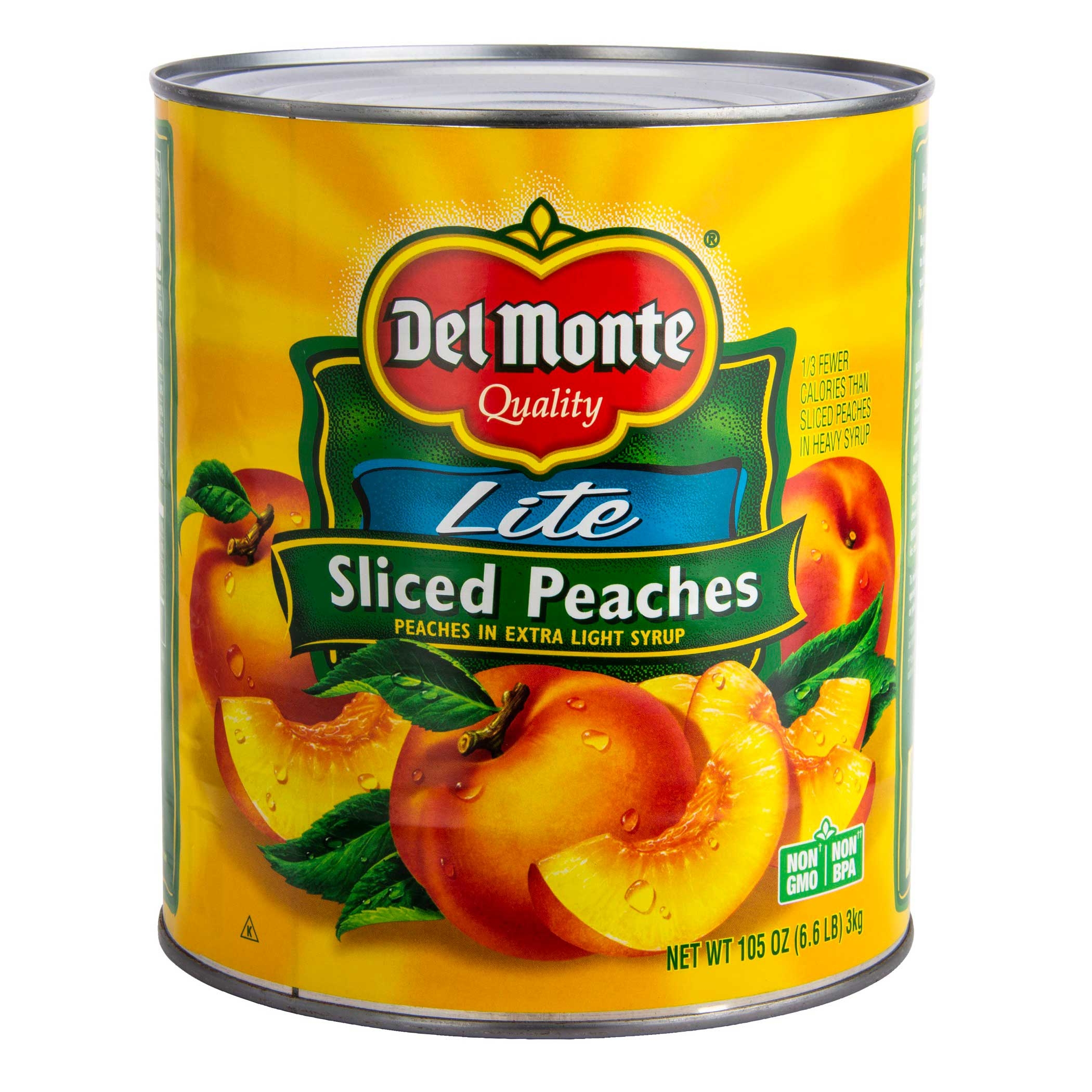 Del Monte Sliced Peaches in Extra Light Syrup, 105 Ounce Can -- 6 per case.