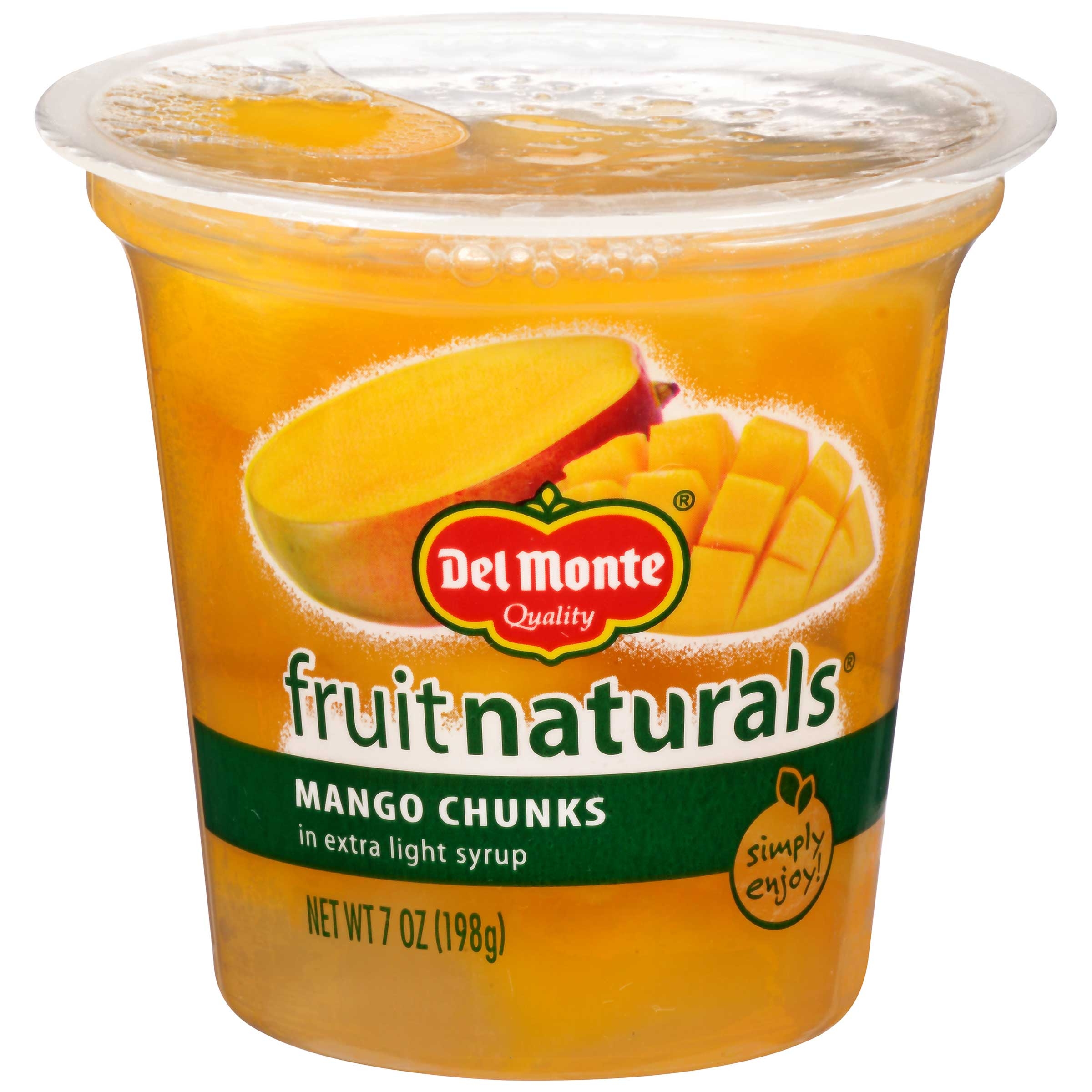 Del Monte Fruit Naturals Mango Chunks In Extra Light Syrup, 7 Ounce Cup -- 12 Per Case