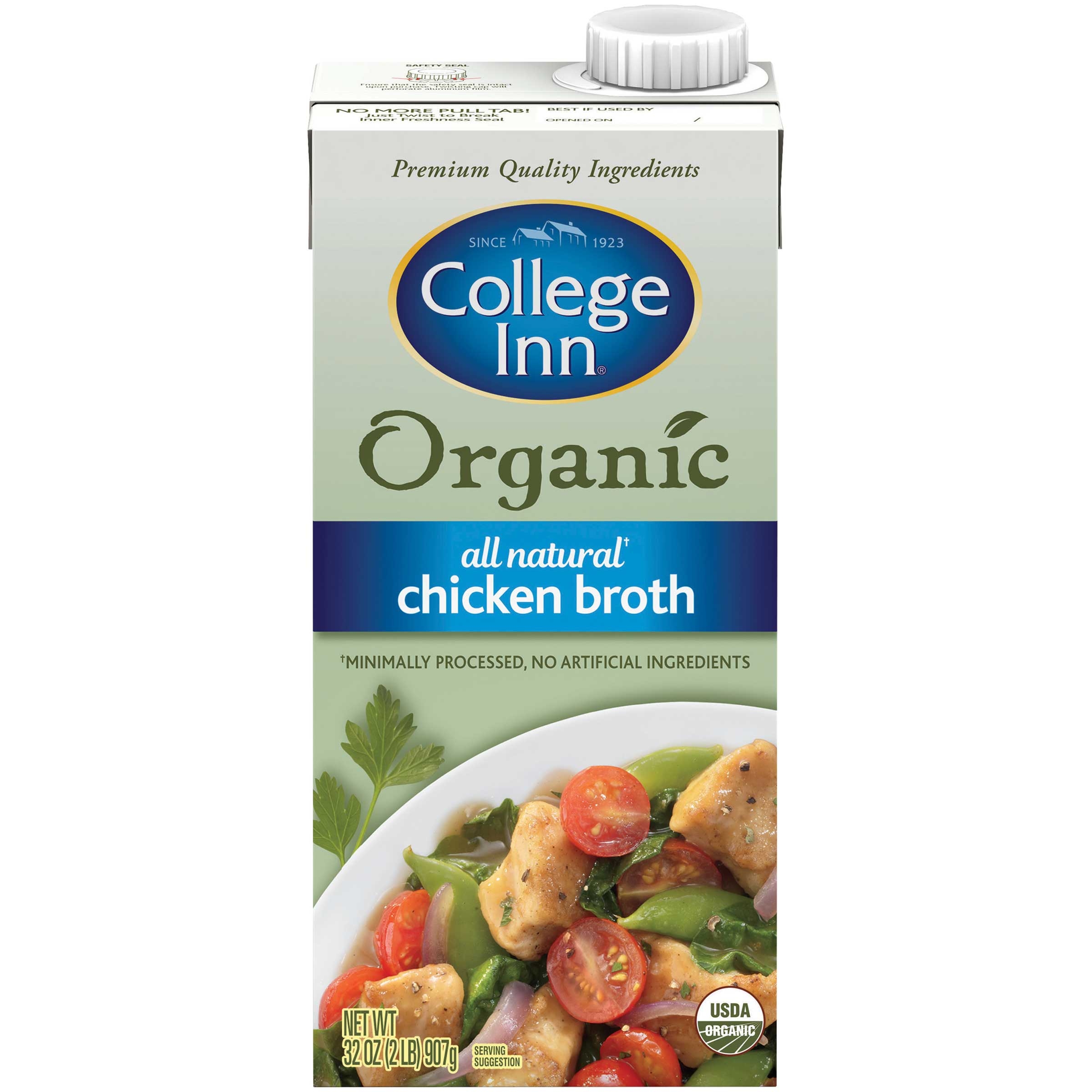 College Inn Organic Chicken Broth, 32 Ounce -- 12 per case.