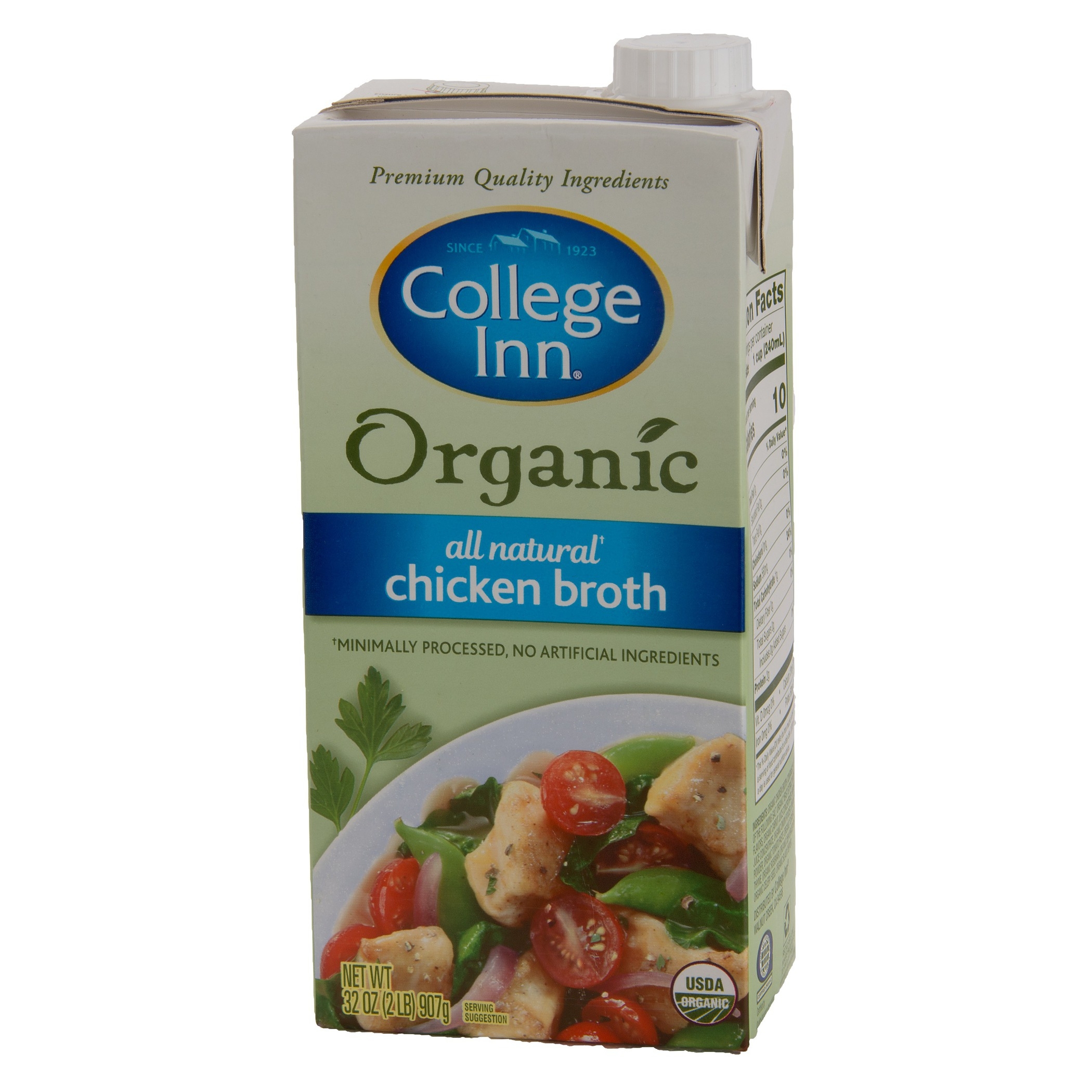 College Inn Organic Chicken Broth, 32 Ounce -- 12 per case.