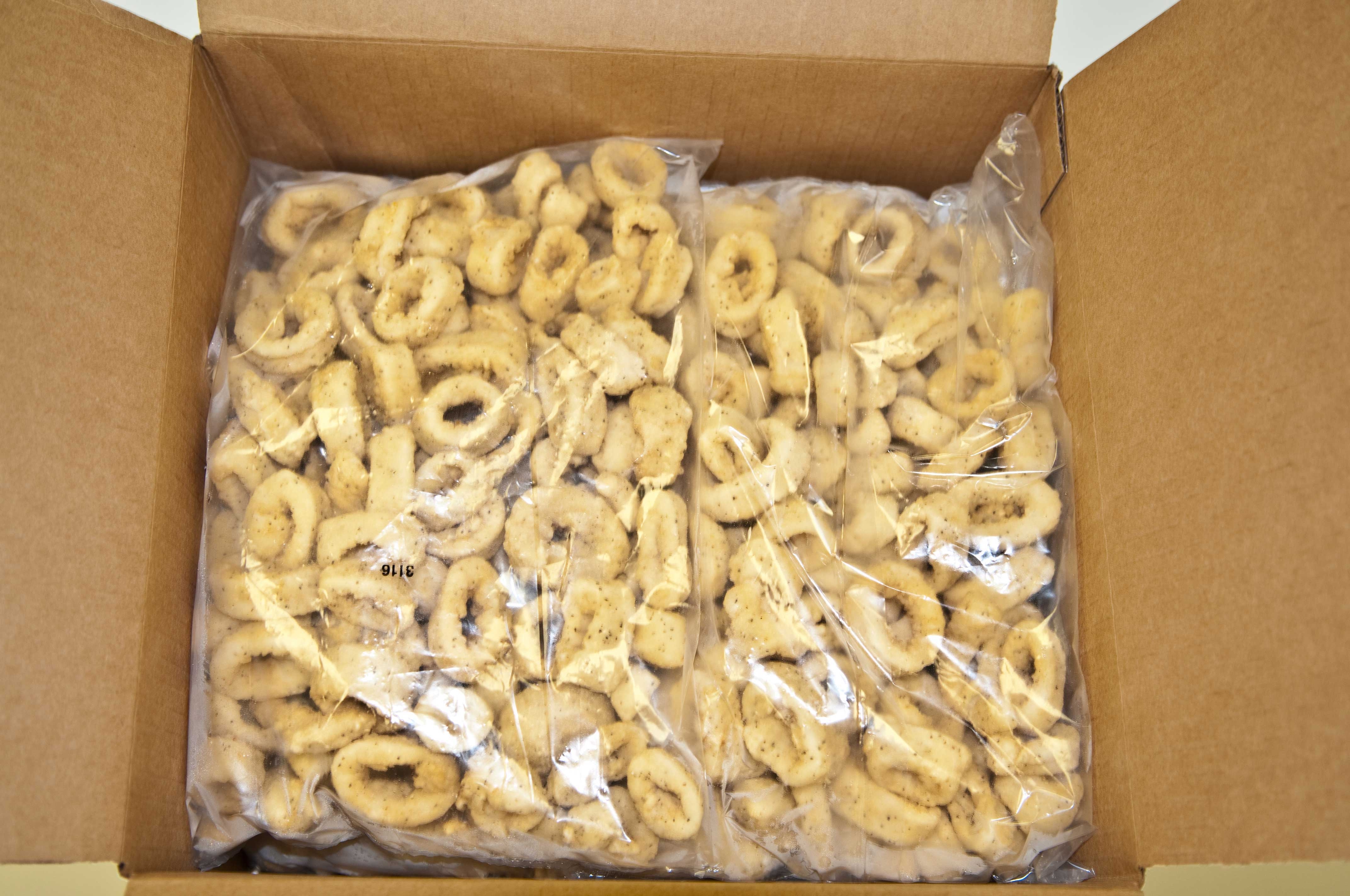 Tampa Bay Fisheries Lightly Breaded Homestyle Calamari Rings Large, 2 Pound -- 6 per case.