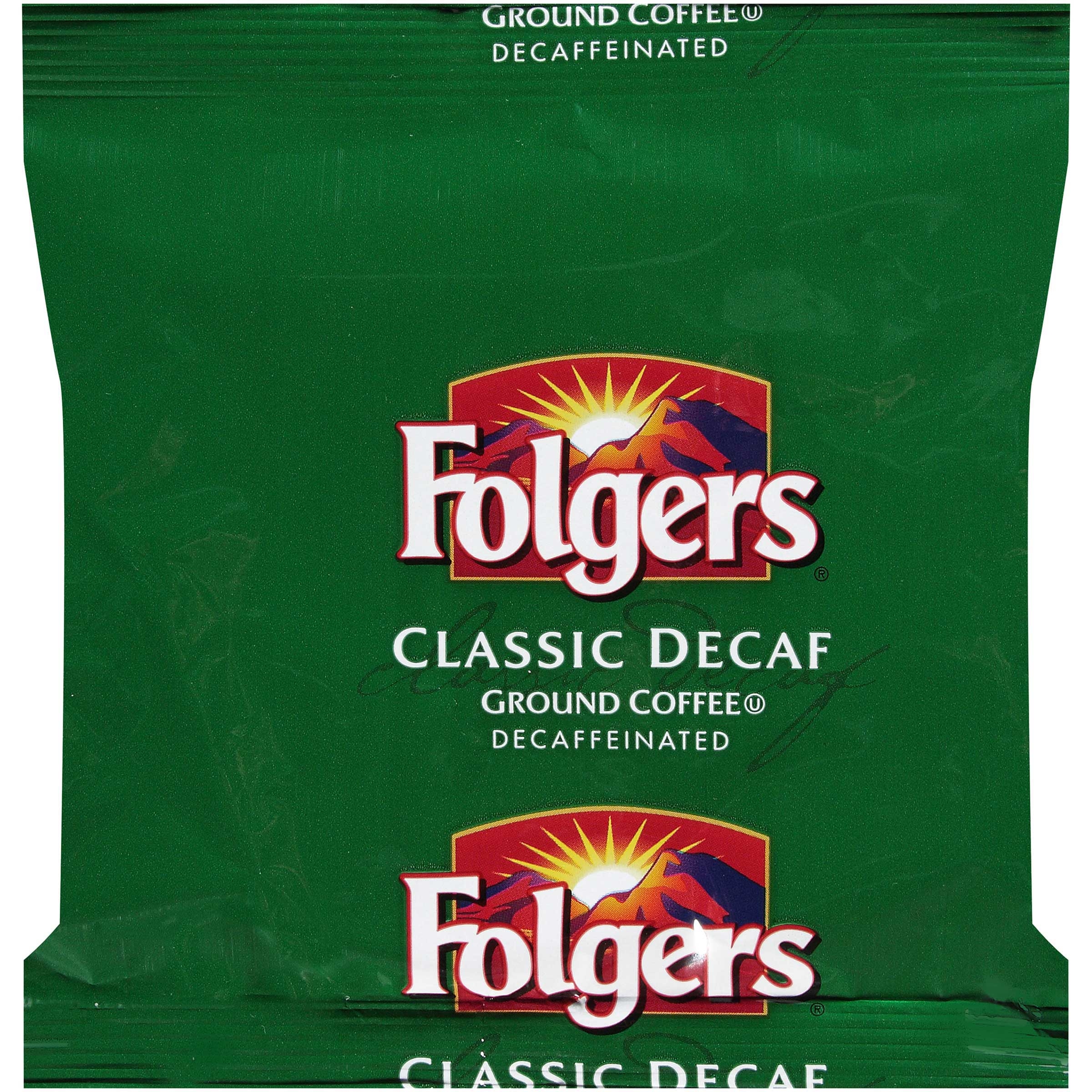 Folgers Classic Decaf Ground Coffee - 2.7 oz pack, 50 packs per case