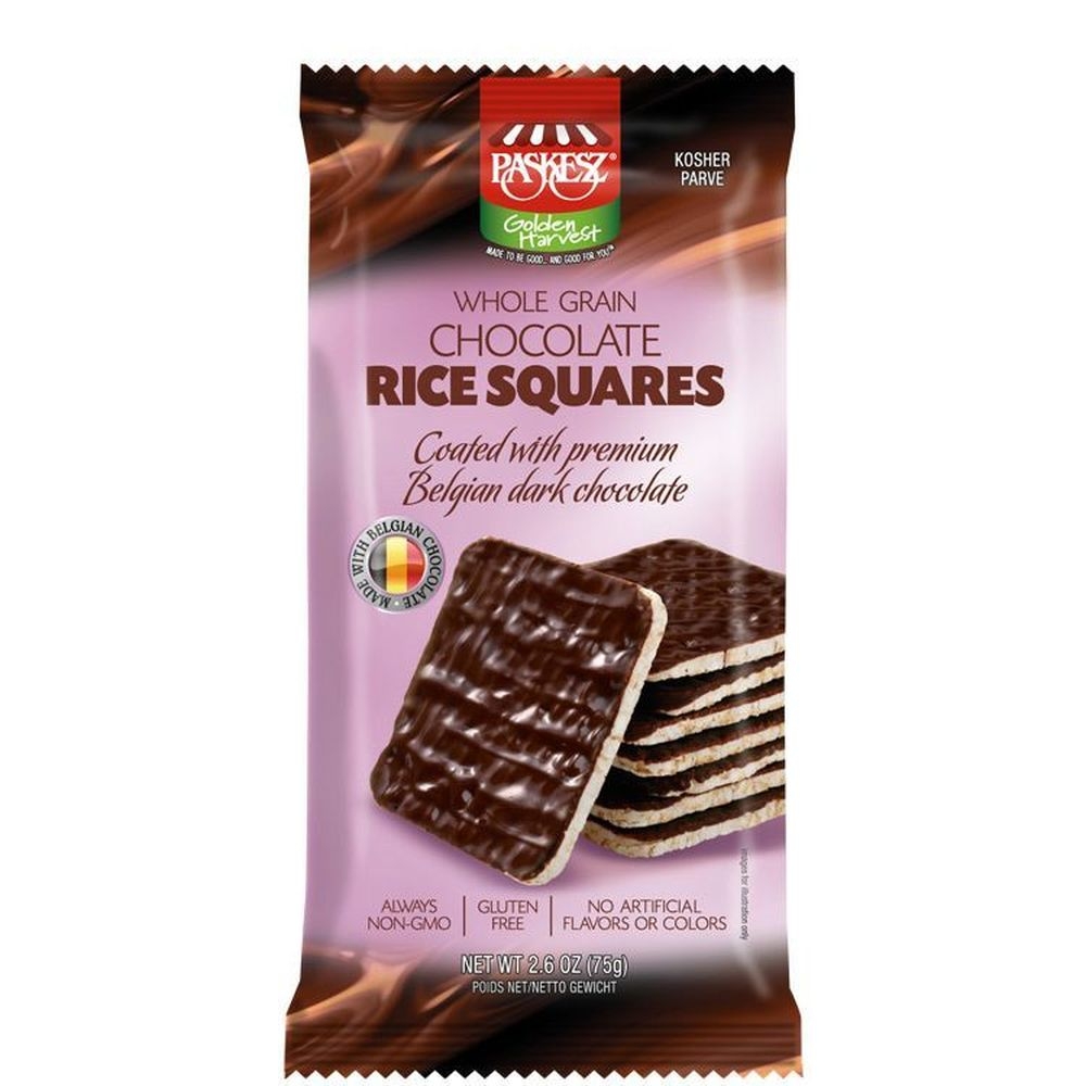 Paskesz Dark Chocolate Covered Rice Squares, 2.6 Ounce -- 16 per case